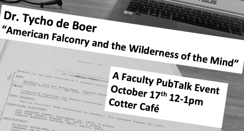 PubTalk: American Falconry and the Wilderness of the Mind by Tycho de Boer